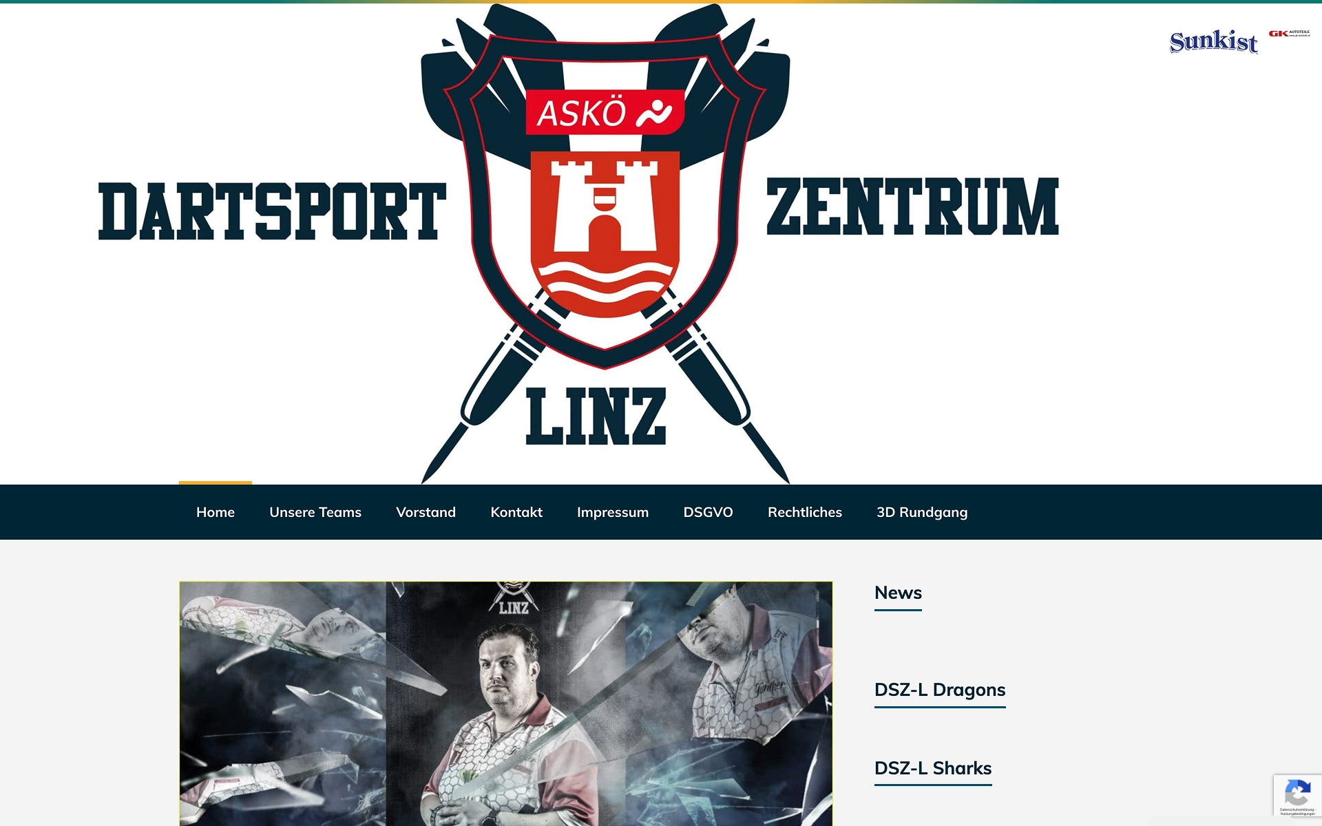 Screenshot der dsz-linz.at Webseite