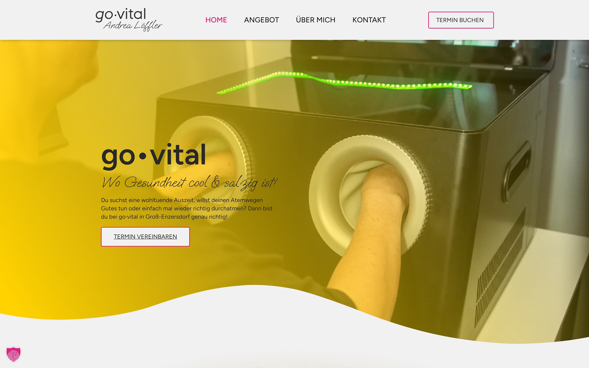 Screenshot der go-vital.fit Webseite