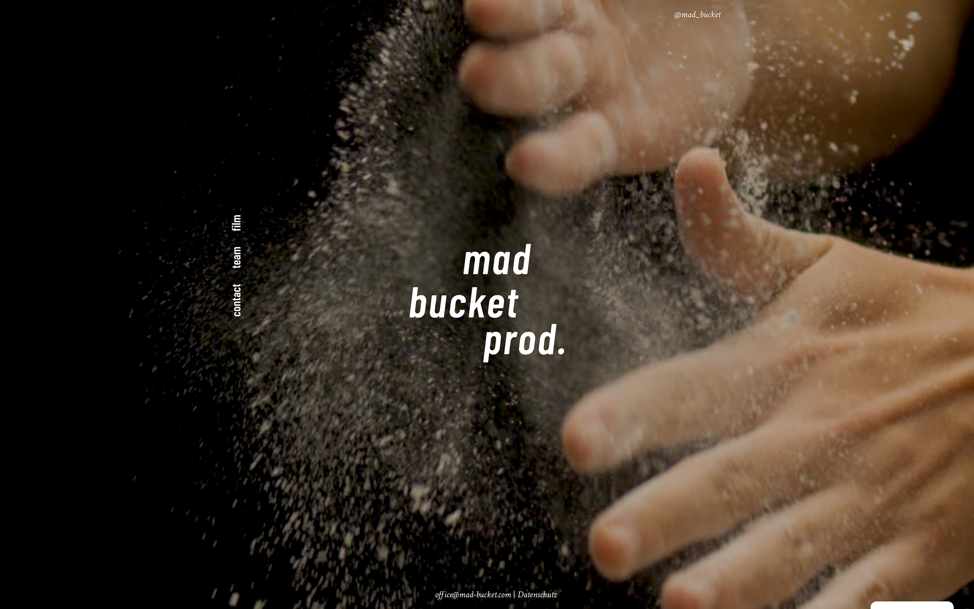 Screenshot der mad-bucket. com Webseite